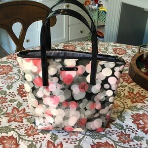****SALE***KATE SPADE Pink Bubbles Plastic Tote Bag